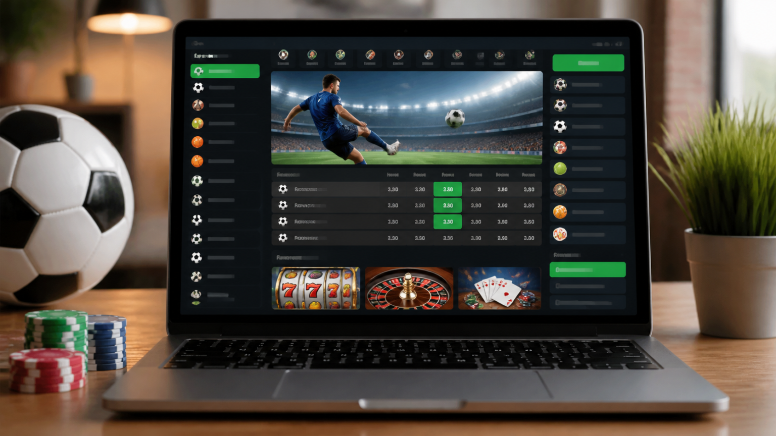 Betting Sites: How to Evaluate the Online Experience Laptop showing an online betting website with sports odds and game categories